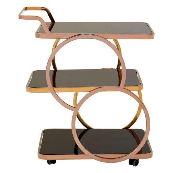 میز بار مدل المپیک - میز چرخدار حمل غذا طرح حلقه های المپیک