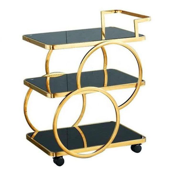 میز بار مدل المپیک - میز چرخدار حمل غذا طرح حلقه های المپیک